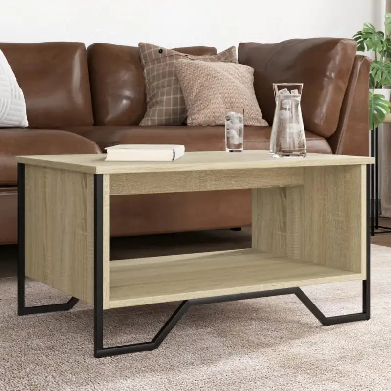 Salontafel van bewerkt hout eenvoudig schoon te maken en duurzaam - Sonoma eiken / 1 / 75 cm - Salontafels