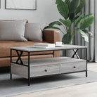 Salontafel van bewerkt hout in grijs Sonoma eiken voor stijlvolle woonkamer - Grijs sonoma / 1 - Salontafels