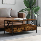 Salontafel van bewerkt hout in grijs Sonoma eiken voor stijlvolle woonkamer - Gerookt eiken / 1 - Salontafels