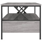 Salontafel van bewerkt hout in grijs Sonoma eiken voor stijlvolle woonkamer - Salontafels