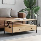 Salontafel van bewerkt hout in grijs Sonoma eiken voor stijlvolle woonkamer - Sonoma eiken / 1 - Salontafels