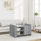 Salontafel van bewerkt hout in grijs Sonoma stijl - Grijs sonoma / 1 / 80 cm - Salontafels