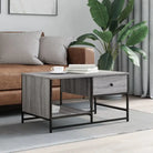 Salontafel van bewerkt hout in grijs sonoma stijl - Grijs sonoma / 1 - Salontafels