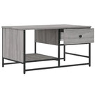 Salontafel van bewerkt hout in grijs sonoma stijl - Salontafels
