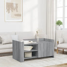 Salontafel van bewerkt hout in grijs Sonoma stijl - Salontafels
