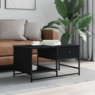 Salontafel van bewerkt hout in grijs sonoma stijl - Zwart / 1 - Salontafels