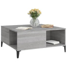 Salontafel van bewerkt hout in grijs Sonoma voor een stijlvolle kamer - Salontafels