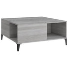 Salontafel van bewerkt hout in grijs Sonoma voor een stijlvolle kamer - Salontafels