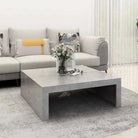 Salontafel van bewerkt hout in grijs sonoma voor een tijdloos interieur - Betongrijs / 100 x 100 x 35 cm / 1