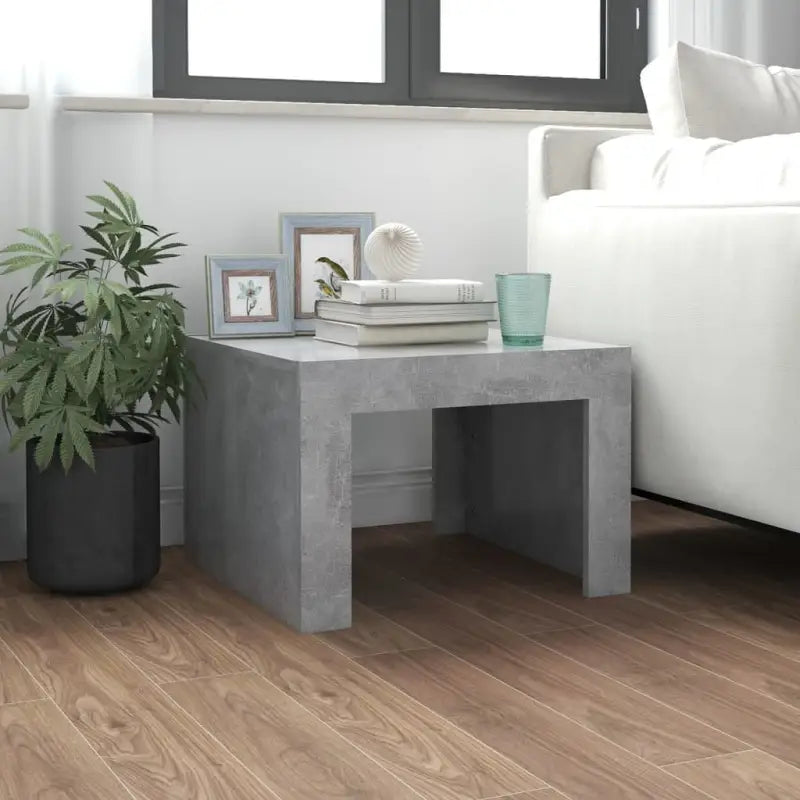 Salontafel van bewerkt hout in grijs sonoma voor een tijdloos interieur - Betongrijs / 50 x 50 x 35 cm / 1 - Salontafels