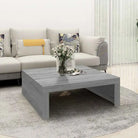 Salontafel van bewerkt hout in grijs sonoma voor een tijdloos interieur - Grijs sonoma / 100 x 100 x 35 cm / 1