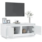 Salontafel van bewerkt hout in hoogglans wit met elegante uitstraling - Salontafels