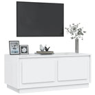 Salontafel van bewerkt hout in hoogglans wit met elegante uitstraling - Salontafels
