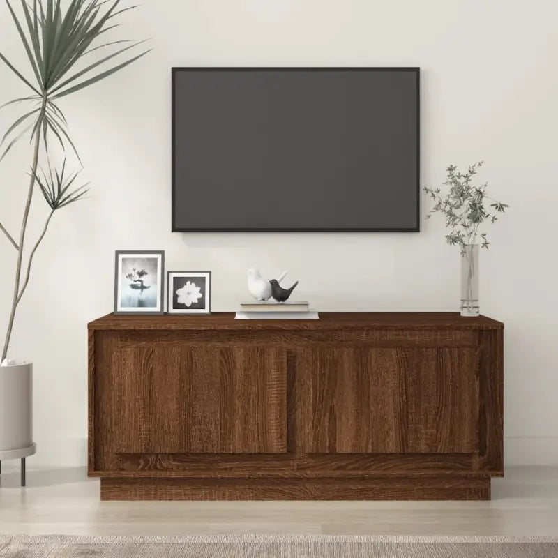 Salontafel van bewerkt hout in hoogglans wit met elegante uitstraling - bruin eikenkleur / 1 - Salontafels