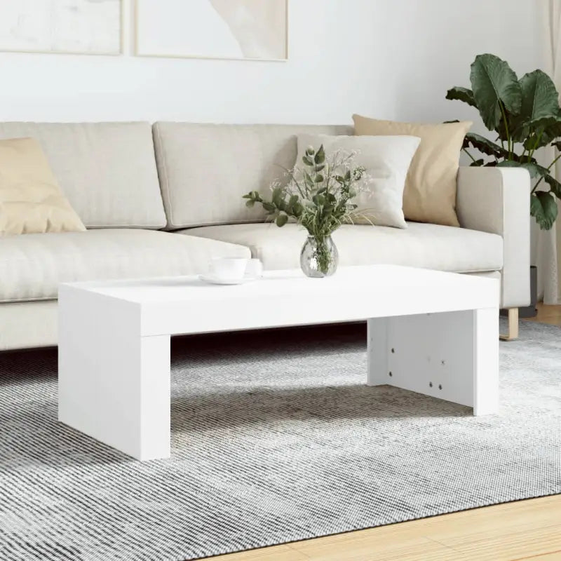 Salontafel van bewerkt hout in hoogglans wit voor een elegante woonkamer - Wit / 1 - Salontafels
