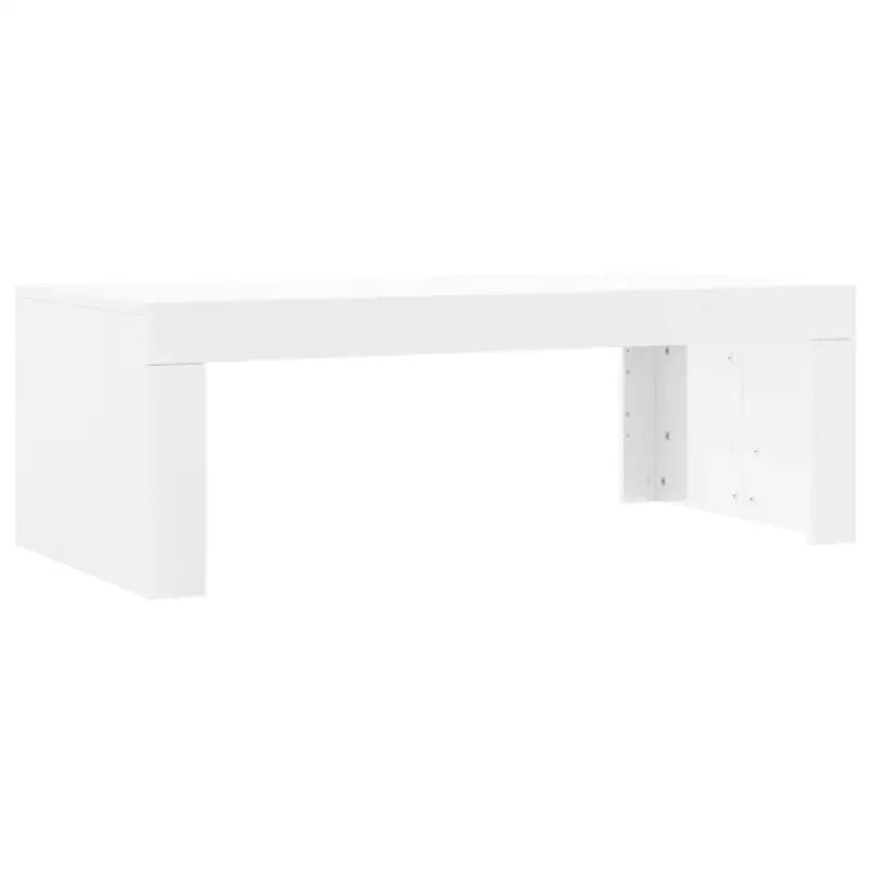 Salontafel van bewerkt hout in hoogglans wit voor een elegante woonkamer - Salontafels
