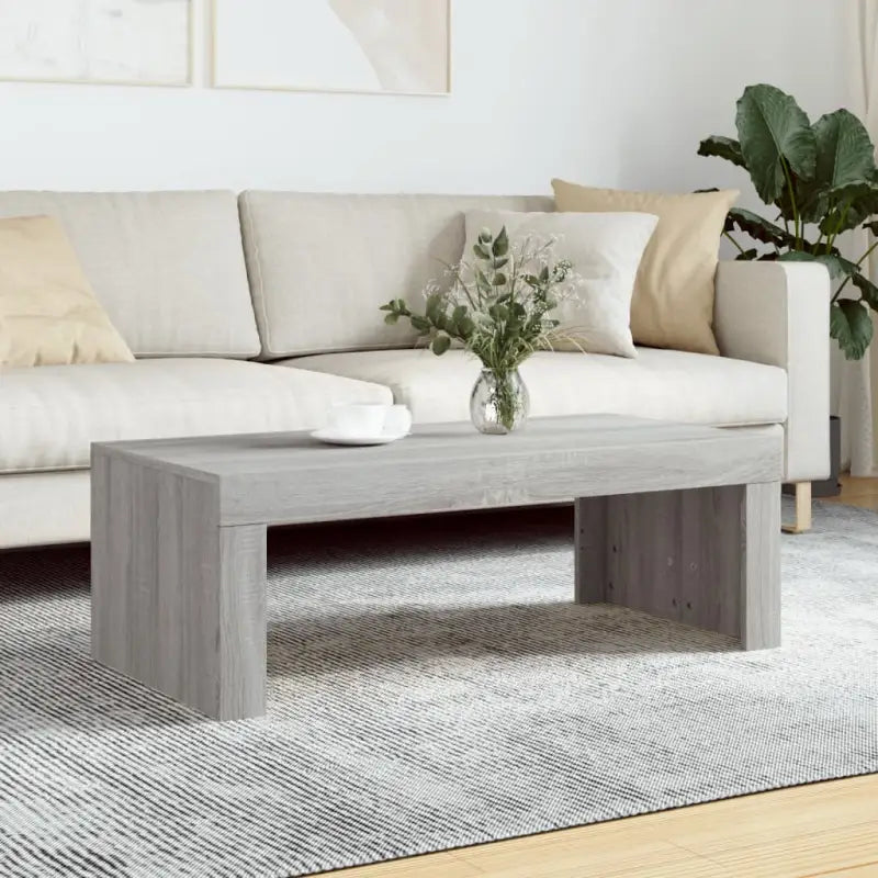 Salontafel van bewerkt hout in hoogglans wit voor een elegante woonkamer - Grijs sonoma / 1 - Salontafels