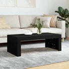 Salontafel van bewerkt hout in hoogglans wit voor een elegante woonkamer - Zwart / 1 - Salontafels