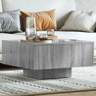 Salontafel van bewerkt hout in hoogglans wit voor een tijdloos interieur - Grijs sonoma / 1 - Salontafels