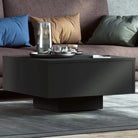 Salontafel van bewerkt hout in hoogglans wit voor een tijdloos interieur - Zwart / 1 - Salontafels