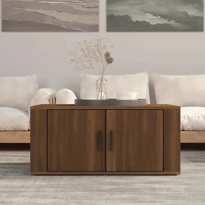 Salontafel van bewerkt hout met duurzaam en stabiel ontwerp - bruin eikenkleur / 1 - Salontafels