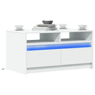 Salontafel van bewerkt hout met duurzame constructie en stabiele afwerking - Wit / 1 - Salontafels