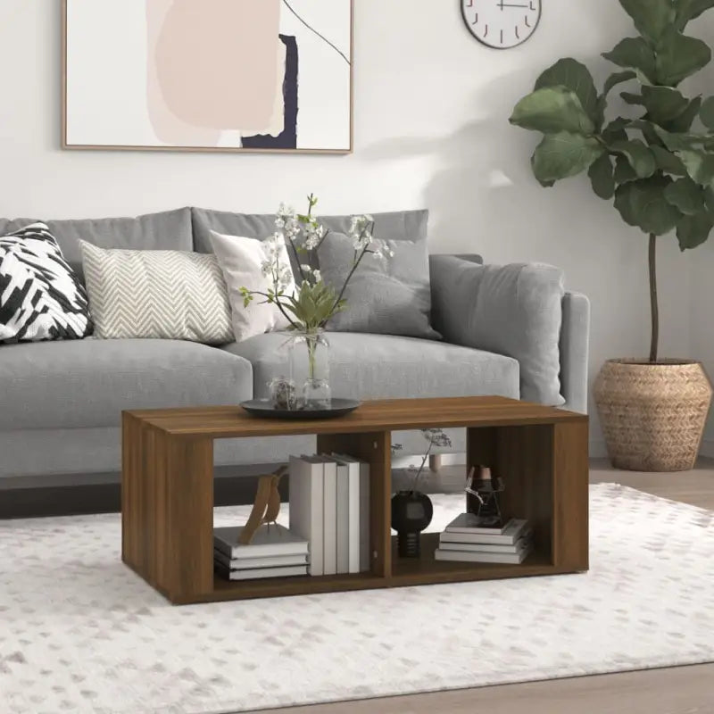Salontafel van bewerkt hout met duurzame en stijlvolle afwerking - bruin eikenkleur / 1 - Salontafels