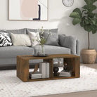 Salontafel van bewerkt hout met duurzame en stijlvolle afwerking - Gerookt eiken / 1 - Salontafels