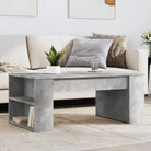 Salontafel van bewerkt hout met duurzame en stijlvolle afwerking - Betongrijs / 1 - Salontafels