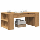 Salontafel van bewerkt hout met duurzame en stijlvolle afwerking - artisanaal eikenkleurig / 1 - Salontafels