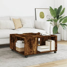 Salontafel van bewerkt hout met duurzame en stijlvolle afwerking - Gerookt eiken / 1 - Salontafels
