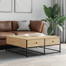 Salontafel van bewerkt hout met elegante en duurzame uitstraling - Sonoma eiken / 100 x 99 x 40 cm / 1 - Salontafels