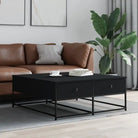 Salontafel van bewerkt hout met elegante en duurzame uitstraling - Zwart / 100 x 99 x 40 cm / 1 - Salontafels