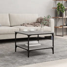 Salontafel van bewerkt hout met elegante en vochtbestendige afwerking - Grijs sonoma / 55 x 55 x 40 cm / 1 - Salontafels