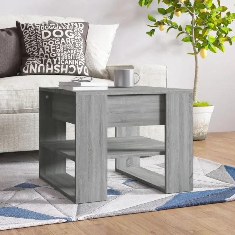 Salontafel van bewerkt hout met hoogwaardig en stabiel ontwerp - Grijs sonoma / 1 - Salontafels