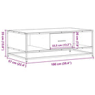 Salontafel van bewerkt hout met industrieel metalen frame - Salontafels