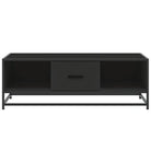 Salontafel van bewerkt hout met industrieel metalen frame - Salontafels