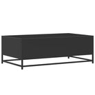 Salontafel van bewerkt hout met industrieel metalen frame - Salontafels