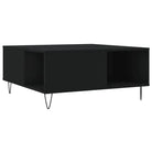 Salontafel van bewerkt hout met metalen poten voor een elegante woonkamer - Salontafels