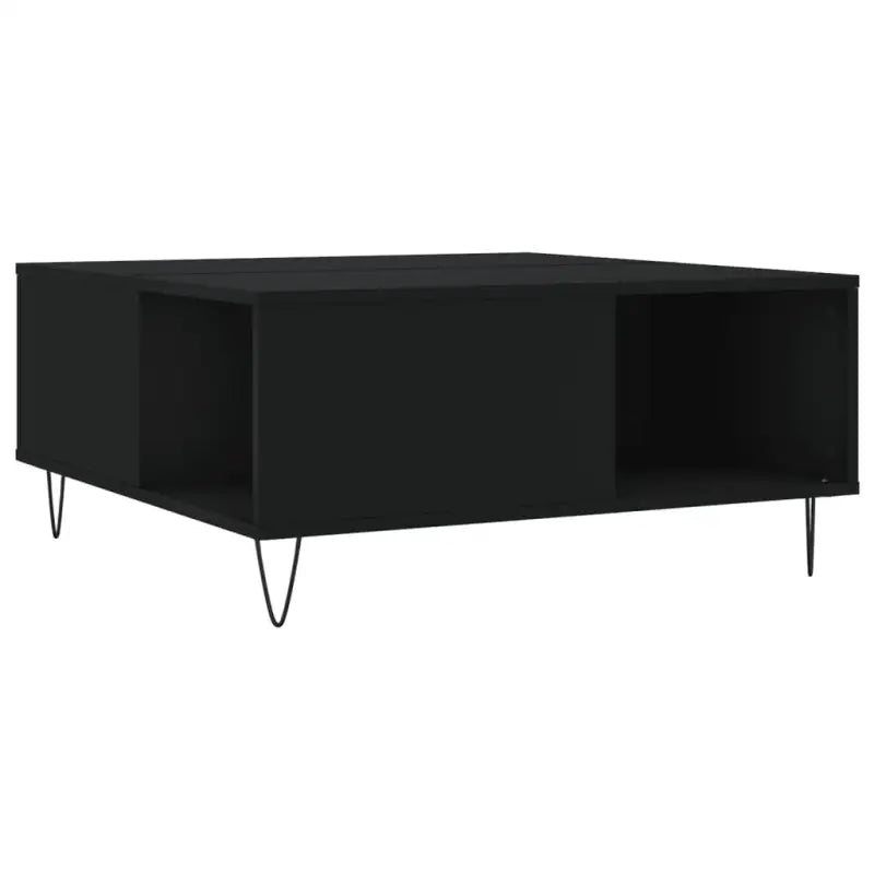 Salontafel van bewerkt hout met metalen poten voor een elegante woonkamer - Salontafels