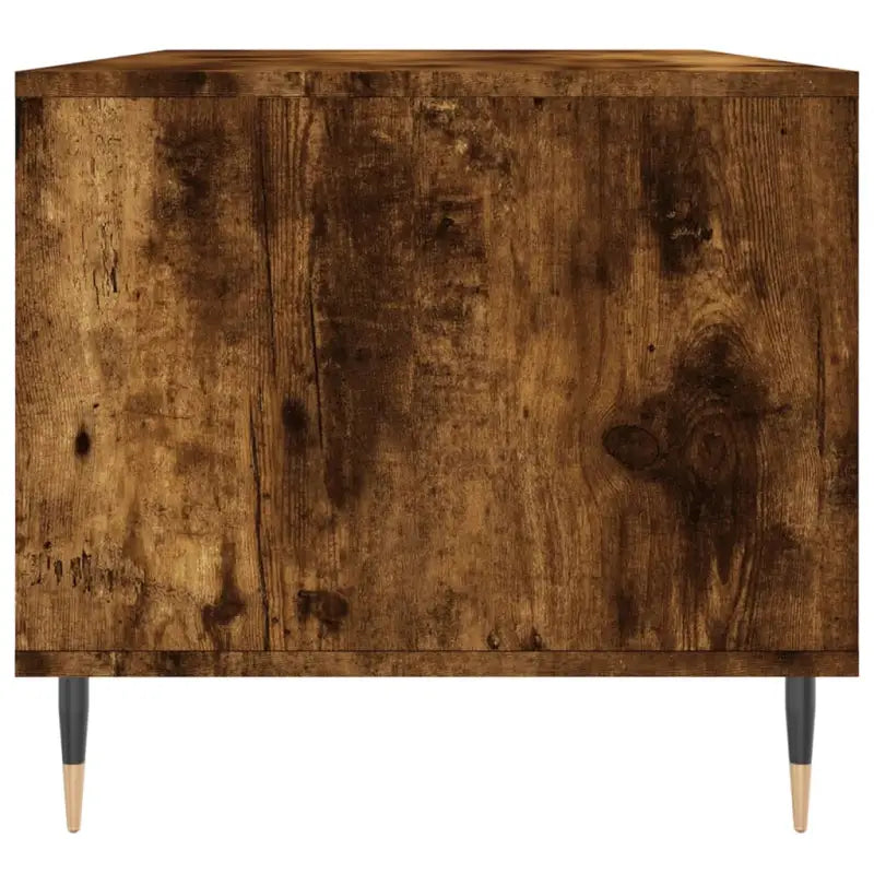 Salontafel van bewerkt hout met metalen poten voor een elegante woonkamer - Salontafels