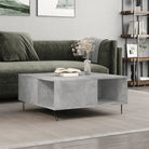 Salontafel van bewerkt hout met metalen poten voor een elegante woonkamer - Betongrijs / 1 - Salontafels