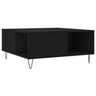 Salontafel van bewerkt hout met metalen poten voor een elegante woonkamer - Salontafels
