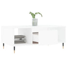 Salontafel van bewerkt hout met metalen poten voor een elegante woonkamer - Salontafels