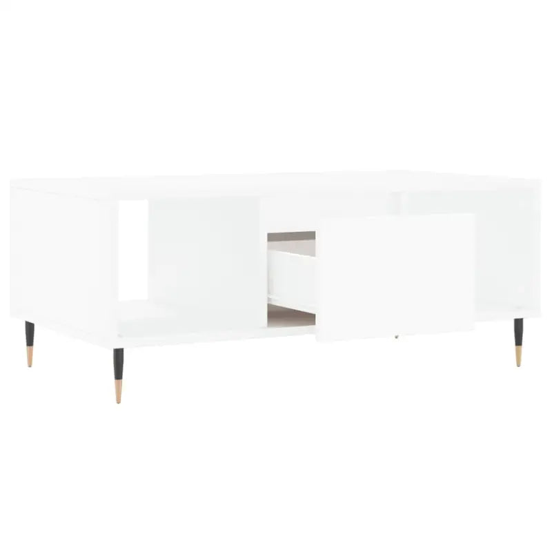 Salontafel van bewerkt hout met metalen poten voor een elegante woonkamer - Salontafels