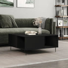 Salontafel van bewerkt hout met metalen poten voor een elegante woonkamer - Salontafels
