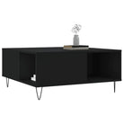 Salontafel van bewerkt hout met metalen poten voor een elegante woonkamer - Salontafels