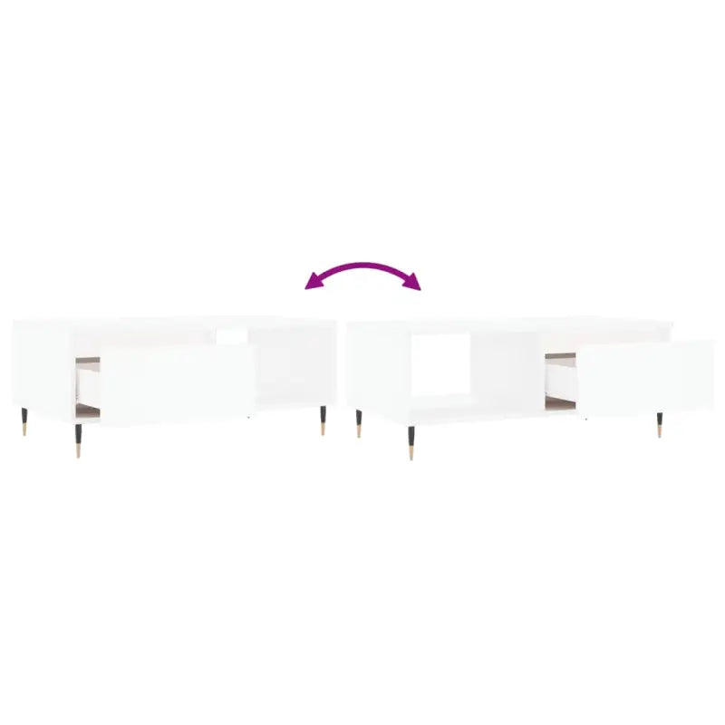 Salontafel van bewerkt hout met metalen poten voor een stijlvolle woonkamer - Salontafels