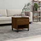 Salontafel van bewerkt hout met metalen poten voor stijlvolle woonkamer - bruin eikenkleur / 1 - Salontafels
