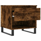 Salontafel van bewerkt hout met metalen poten voor stijlvolle woonkamer - Salontafels